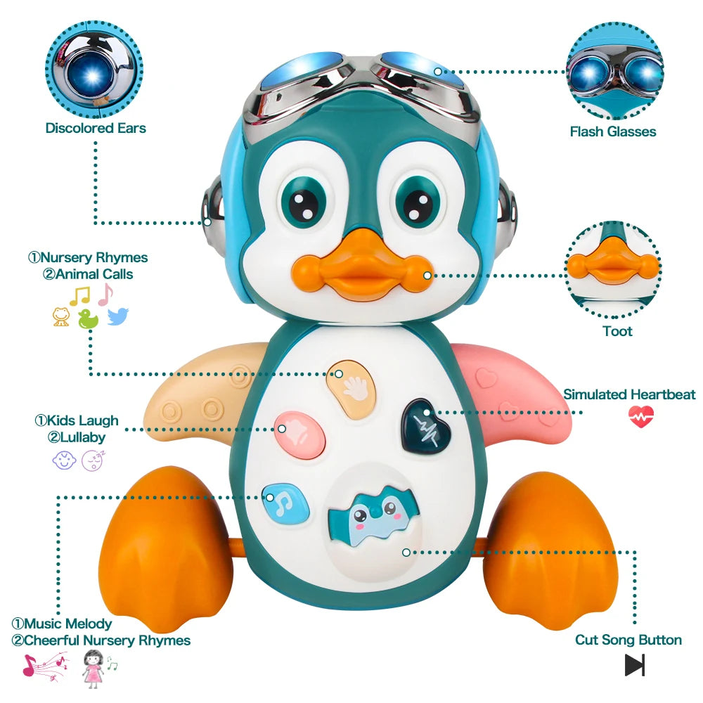 Penguin Crawling Musical Toy